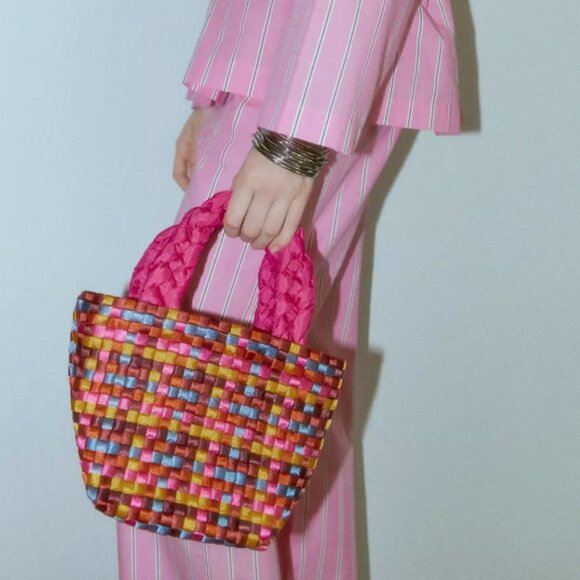 Zara Limited Edition Small Woven Bag in Pink - Picture 2 of 8